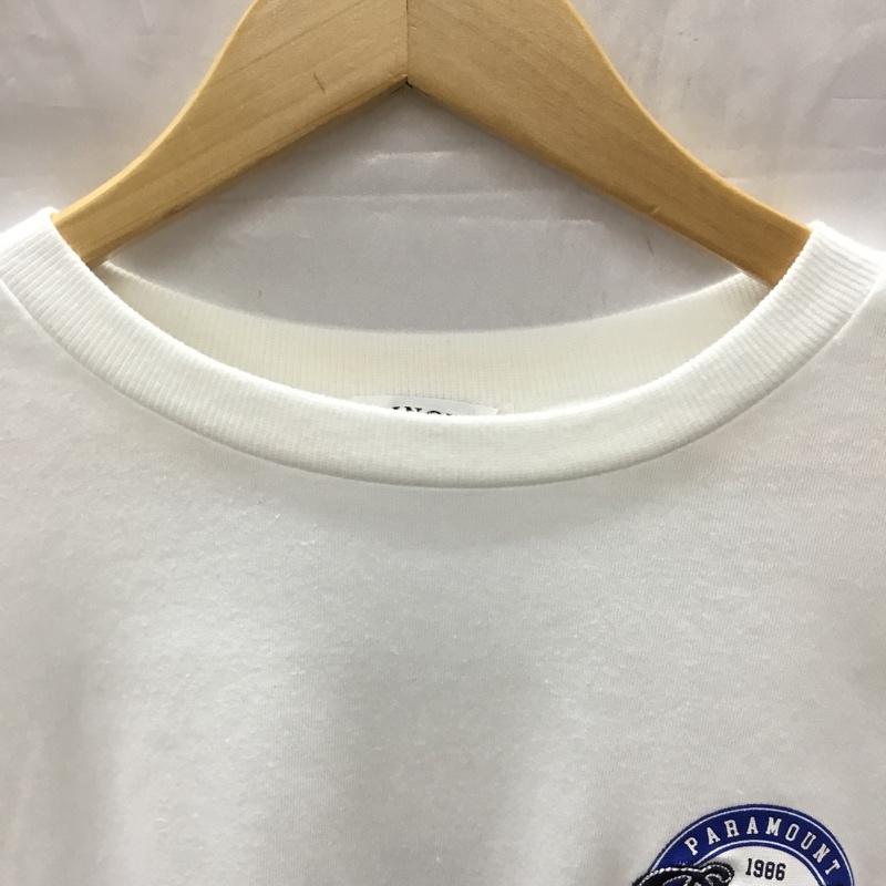 イング INGNI Tシャツ 半袖 231-100388-00 BACKサークルロゴチュニックTシャツ 半袖カットソー プリントTシャツ M プリント 白 / ホワイト / レディース USED 古着 中古 10113322