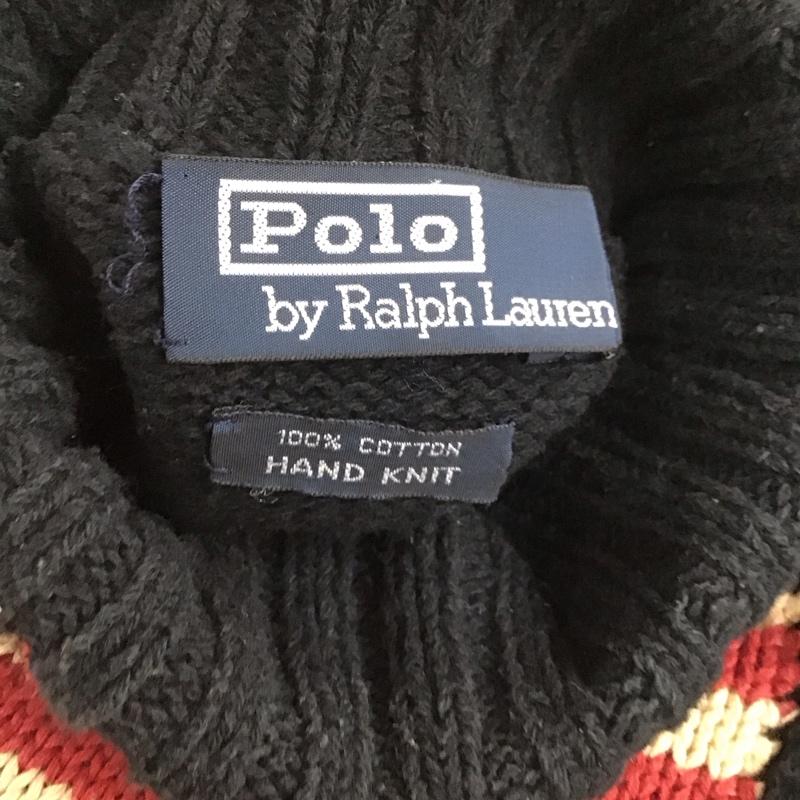 ポロバイラルフローレン Polo by RALPH LAUREN ニット、セーター 長袖 ハイネック タートルネック S 無地 黒 / ブラック / メンズ USED 古着 中古 10106380