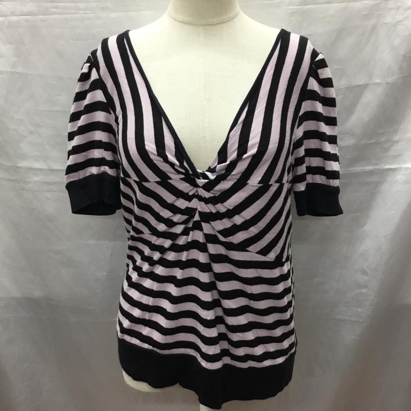レイビームス Ray BEAMS カットソー 半袖 半袖カットソー プリントTシャツ Vネックカットソー M ボーダー柄 マルチカラー / マルチカラー / レディース USED 古着 中古 10118068