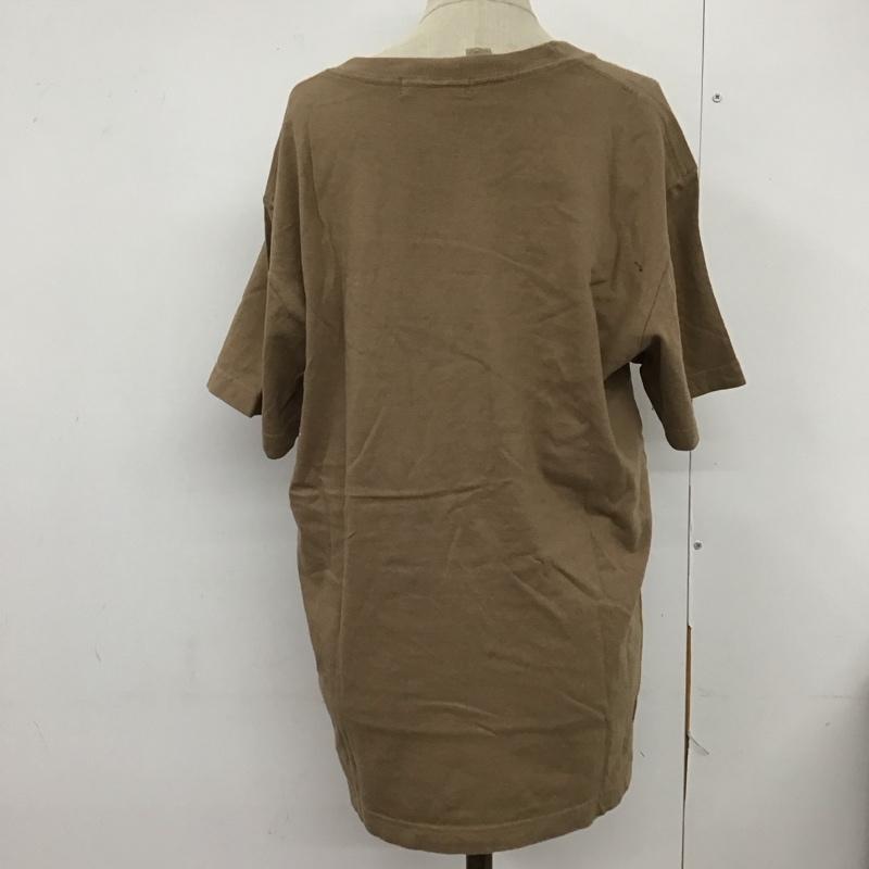 ミルクフェド MILKFED. Tシャツ 半袖 半袖カットソー プリントTシャツ クルーネックカットソー S ロゴ、文字 茶 / ブラウン / レディース USED 古着 中古 10122503