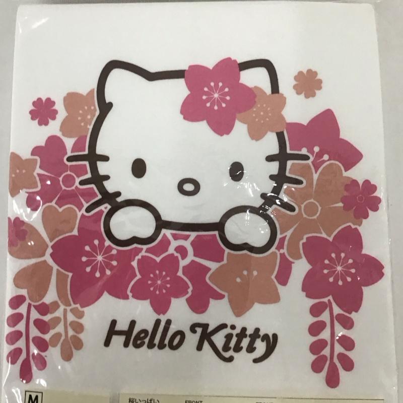 豊天商店 ぶーでんしょうてん Tシャツ 半袖 桜いっぱい キャラT サンリオ キティちゃん M プリント X キャラクター 白 / ホワイト /  レディース USED 古着 中古 10127501