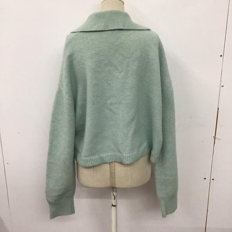 ザラ ZARA ニット、セーター 長袖 M 無地 水色 / ライトブルー / レディース USED 古着 中古 10124878