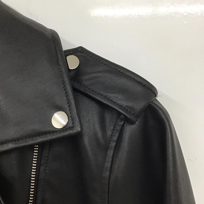 ザラ ZARA ジャケット、上着 ライダース 3046/060/800 レザー風バイカージャケット M 無地 黒 / ブラック / レディース USED 古着 中古 10133675