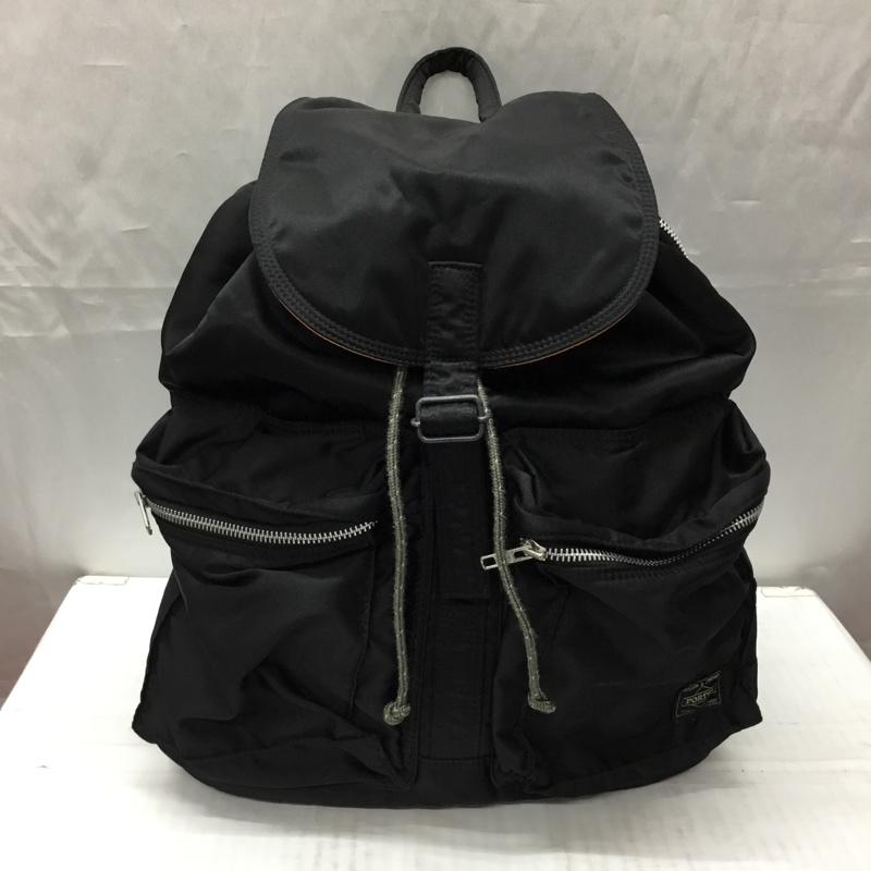 ポーター PORTER リュックサック、デイパック リュックサック、デイバッグ タンカー ロゴ、文字 黒 / ブラック / メンズ USED 古着 中古 10109124