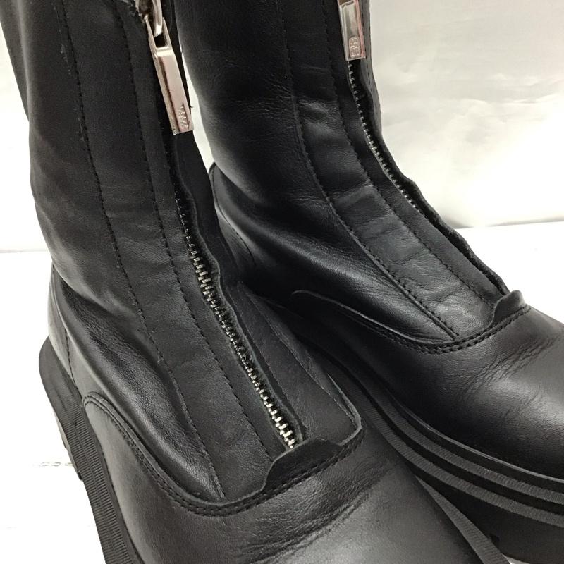 ザラ ZARA ブーツ ショートブーツ 3117 810 040 フロントジップ EU36 無地 黒 / ブラック / レディース USED 古着 中古 10121629