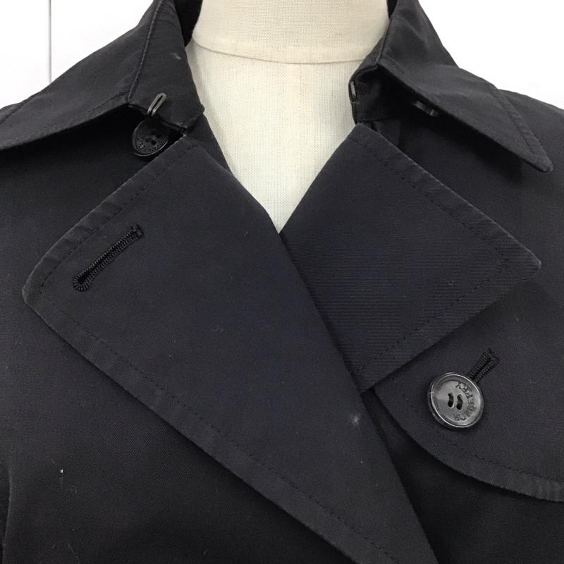 バーバリーロンドン Burberry London コート トレンチコート FRA43-180-09 40 無地 黒 / ブラック / レディース USED 古着 中古 10113026
