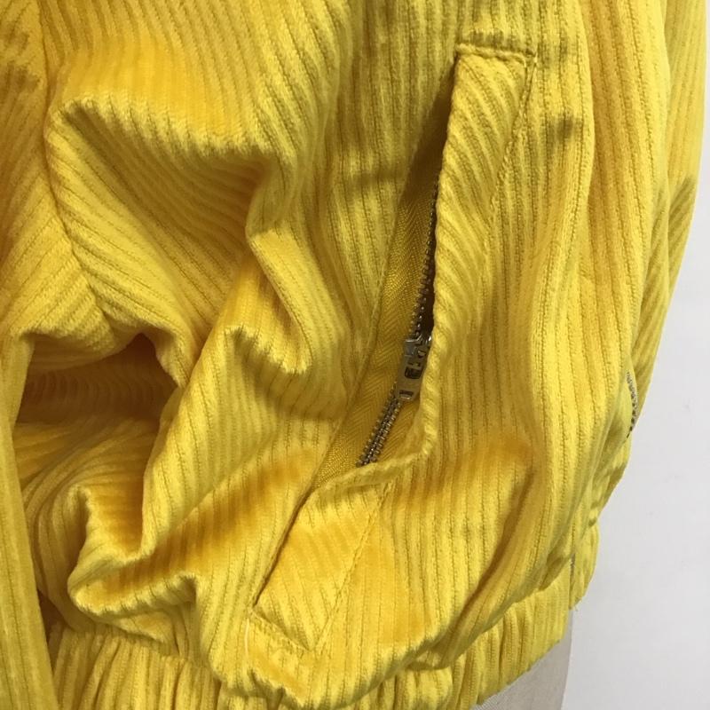 アディダス adidas パーカー 長袖 GU0827 HOODEDTTCORN 長袖パーカー コーデュロイジャケット ジャージ L ロゴ、文字 黄 / イエロー / レディース USED 古着 中古 10110236