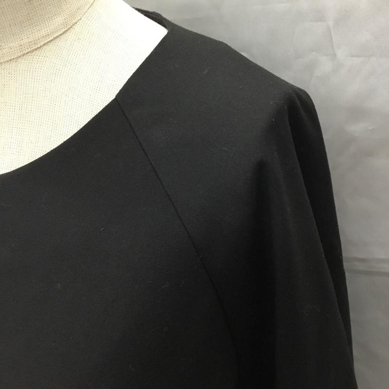 ザラ ZARA カットソー 長袖 4437 281 800 ラグランスリーブ フレアスリーブ L 無地 黒 / ブラック /  レディース USED 古着 中古 10107486
