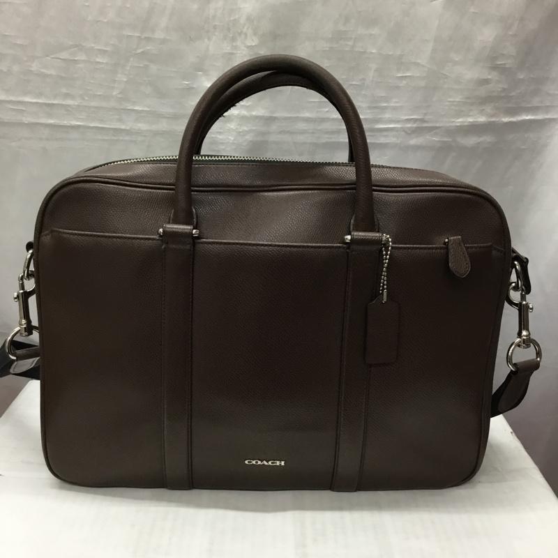 コーチ COACH ブリーフケース、書類かばん ブリーフケース、書類かばん ビジネスバッグ ショルダー 2WAY ロゴ、文字 茶 / ブラウン / メンズ USED 古着 中古 10121836