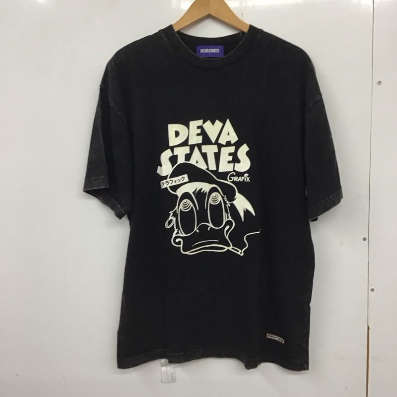 ディーヴァ ステイツ DEVA STATES Tシャツ 半袖 グラフィック プリントT L プリント 黒 / ブラック / メンズ USED 古着 中古 10136797