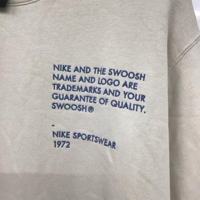 ナイキ NIKE トレーナー 長袖 dj0466-104 ダブルスウッシュ スウェットトレーナー M ロゴ、文字 ベージュ / ベージュ / メンズ USED 古着 中古 10139294