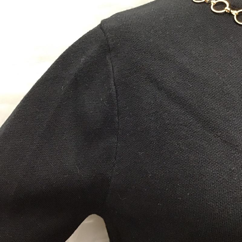 ザラ ZARA カットソー 半袖 半袖ニット S 無地 黒 / ブラック / レディース USED 古着 中古 10118448