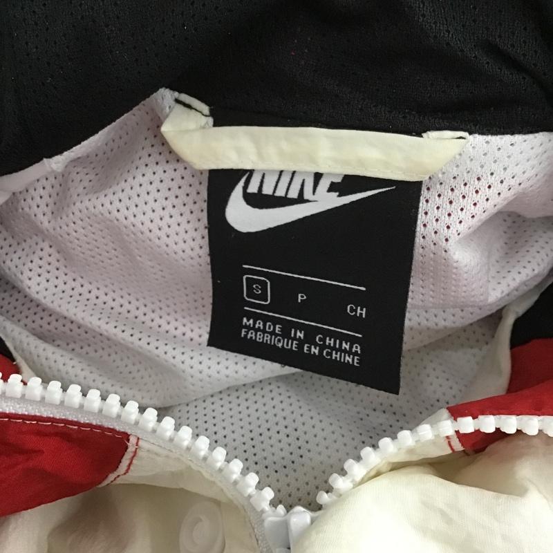 ナイキ NIKE ジャケット、上着 ジャンパー、ブルゾン cj4889-657 ナイロンジャケット ジップアップジャケット スポーツウェア S ロゴ、文字 白 / ホワイト / X 黒 / ブラック / X 赤 / レッド / メンズ USED 古着 中古 10105751