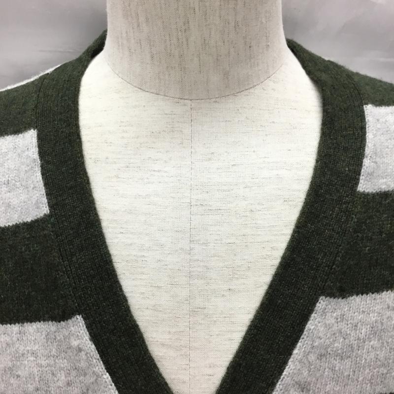 ブルックスブラザーズ BROOKS BROTHERS カーディガン 長袖 長袖ニットカーディガン リブニットカーディガン 前ボタン S ボーダー柄 マルチカラー / マルチカラー / メンズ USED 古着 中古 10113301