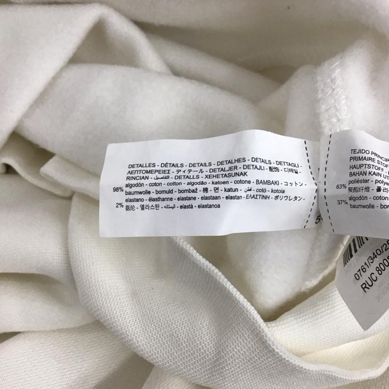 ザラ ZARA トレーナー 長袖 0761 340 251 スウェット ハーフジップ 裏起毛 M 無地 白 / ホワイト / レディース USED 古着 中古 10119598