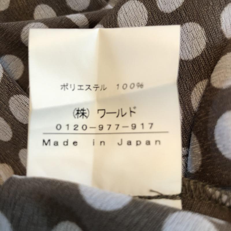 インディヴィ INDIVI ワンピース ミニスカート 42 ドット ベージュ / ベージュ / X 灰 / グレー / レディース USED 古着 中古 10011495