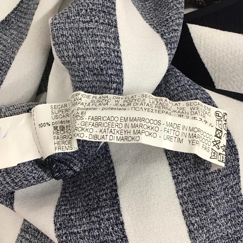 ザラベーシック ZARA BASIC カットソー 半袖 S ボーダー柄 白 / ホワイト / X 紺 / ネイビー / レディース USED 古着 中古 10136908