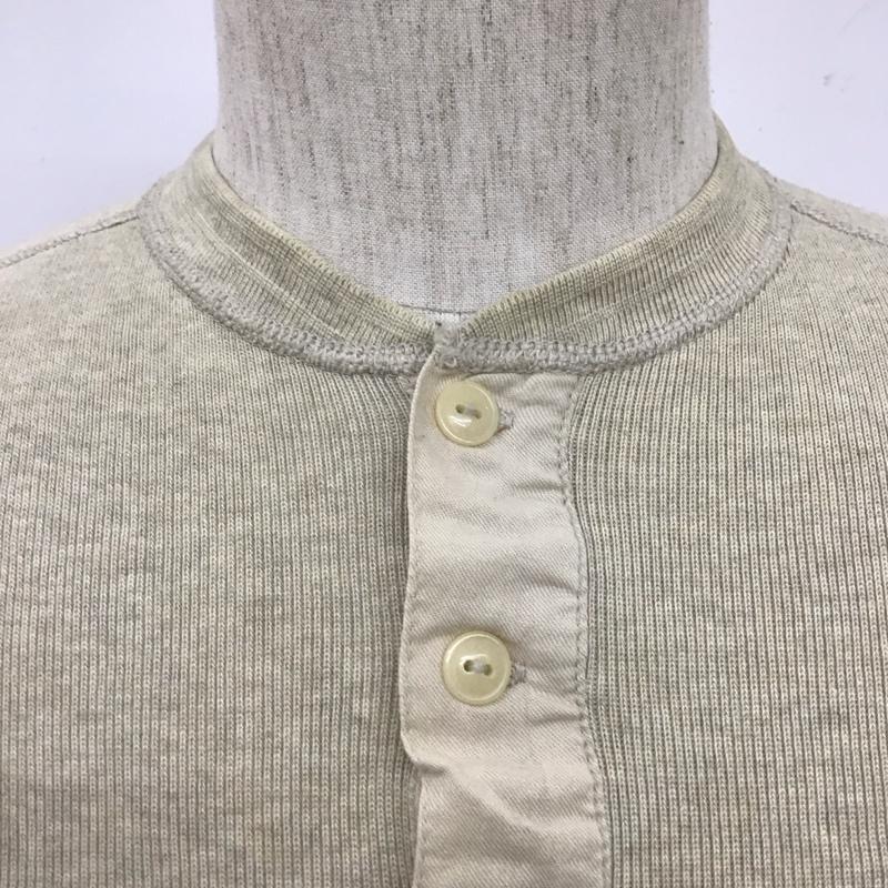 ポロバイラルフローレン Polo by RALPH LAUREN カットソー 長袖 長袖カットソー ヘンリーネックカットソー ロングスリーブカットソー プリントTシャツ M 無地 ベージュ / ベージュ /  メンズ USED 古着 中古 10111481