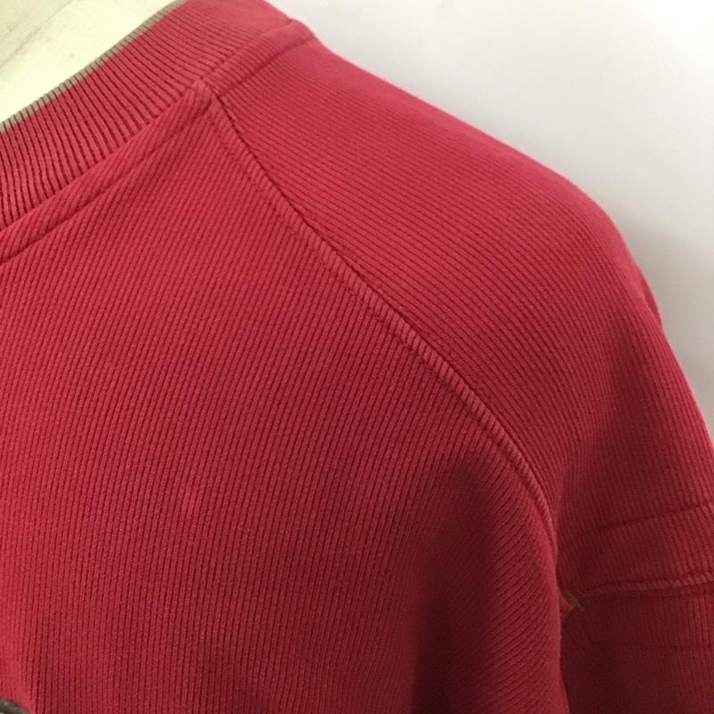 ナイキ NIKE トレーナー 長袖 長袖トレーナー スウェット クルーネック リブスウェットカットソー 90s XL ロゴ、文字 赤 / レッド /  メンズ USED 古着 中古 10116380