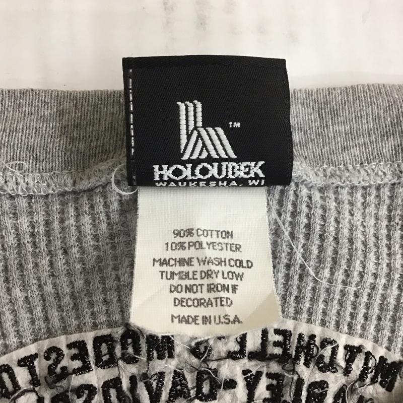 ハーレーダビッドソン Harley-Davidson カットソー 長袖 長袖カットソー ヘンリーネックカットソー 長袖Tシャツ ロングスリーブカットソー 古着 ロゴ、文字 灰 / グレー / メンズ USED 古着 中古 10107732