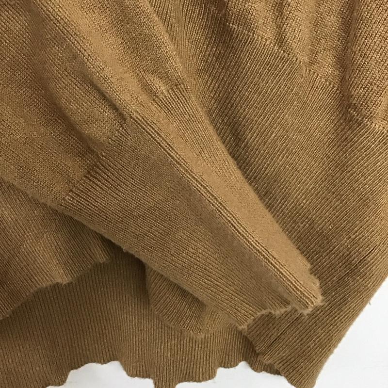 ザラ ZARA カーディガン 長袖 L 無地 茶 / ブラウン / レディース USED 古着 中古 10133661
