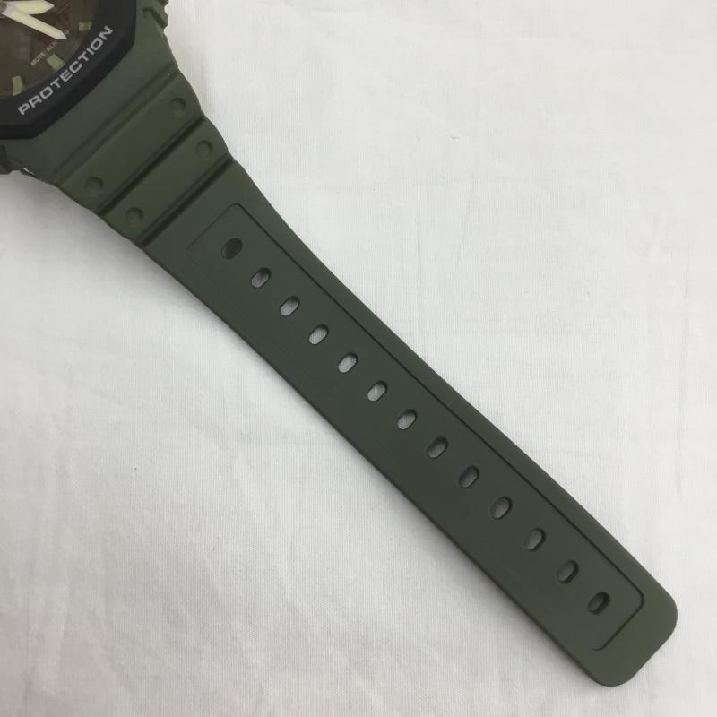 ジーショック G-SHOCK 腕時計 アナログ(クォーツ式) Utility Color GA-2110SU デジアナ ロゴ、文字 カーキ / カーキ / メンズ USED 古着 中古 10108209