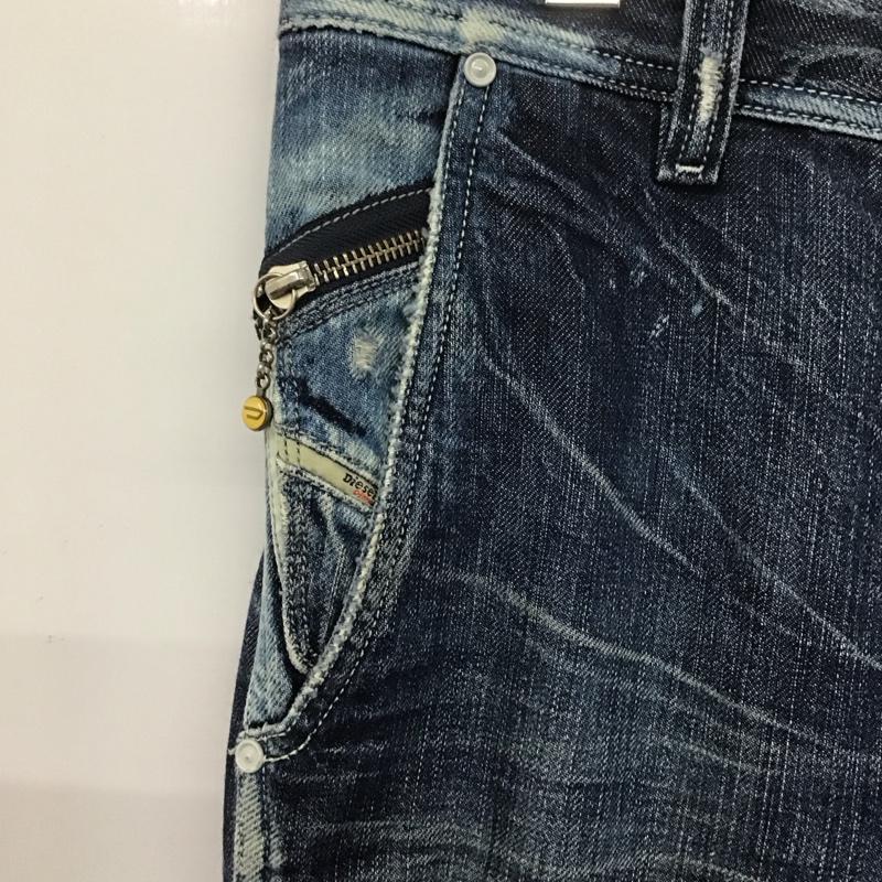 ディーゼル DIESEL パンツ デニム、ジーンズ デニムパンツ ワイドパンツ カジュアルパンツ 30インチ 無地 インディゴ / インディゴ /  メンズ USED 古着 中古 10126653