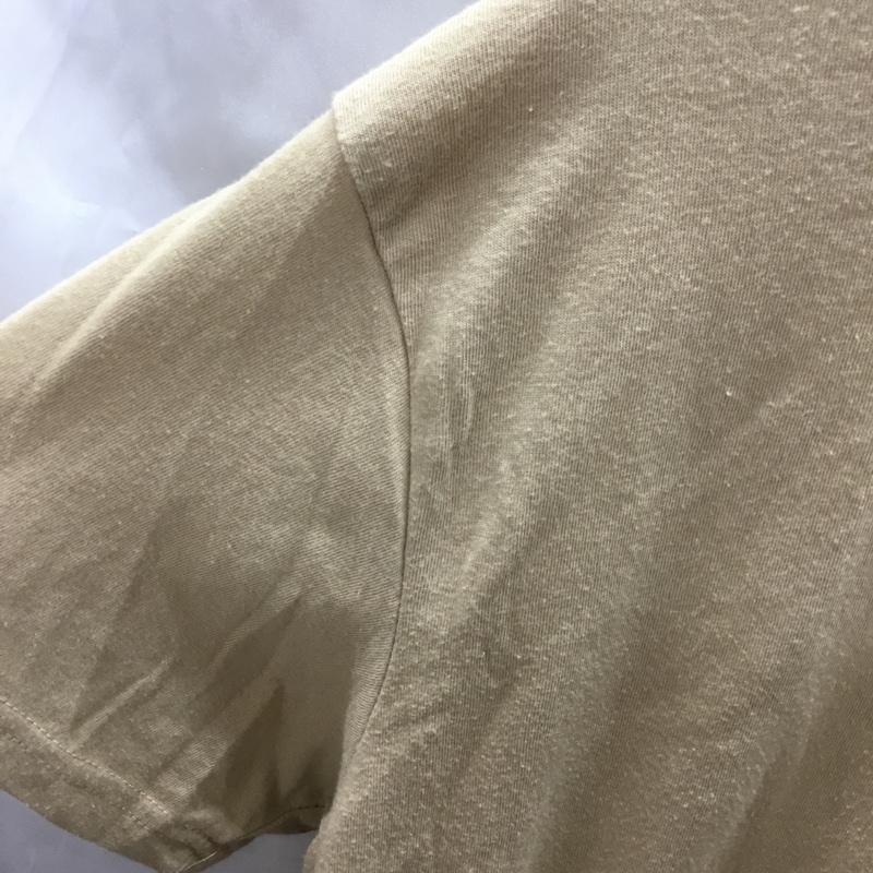 ユーエスポロアッスン U.S.POLO ASSN. Tシャツ 半袖 半袖カットソー プリントTシャツ クルーネックカットソー FREE ロゴ、文字 ベージュ / ベージュ / レディース USED 古着 中古 10113327