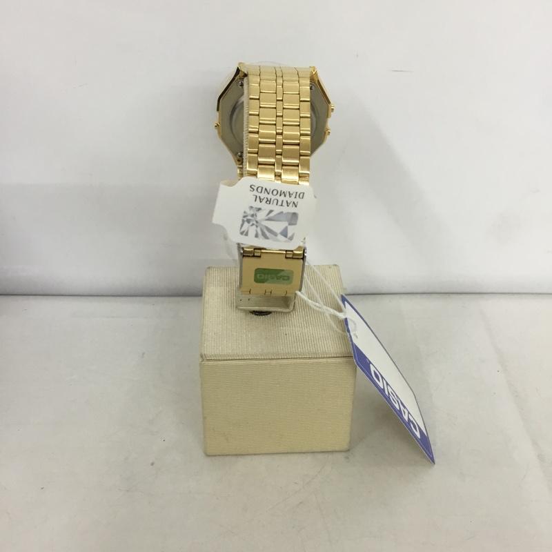 カシオ CASIO 腕時計 デジタル A159WGE 箱有 チープカシオ ロゴ、文字 金 / ゴールド / メンズ USED 古着 中古 10135148