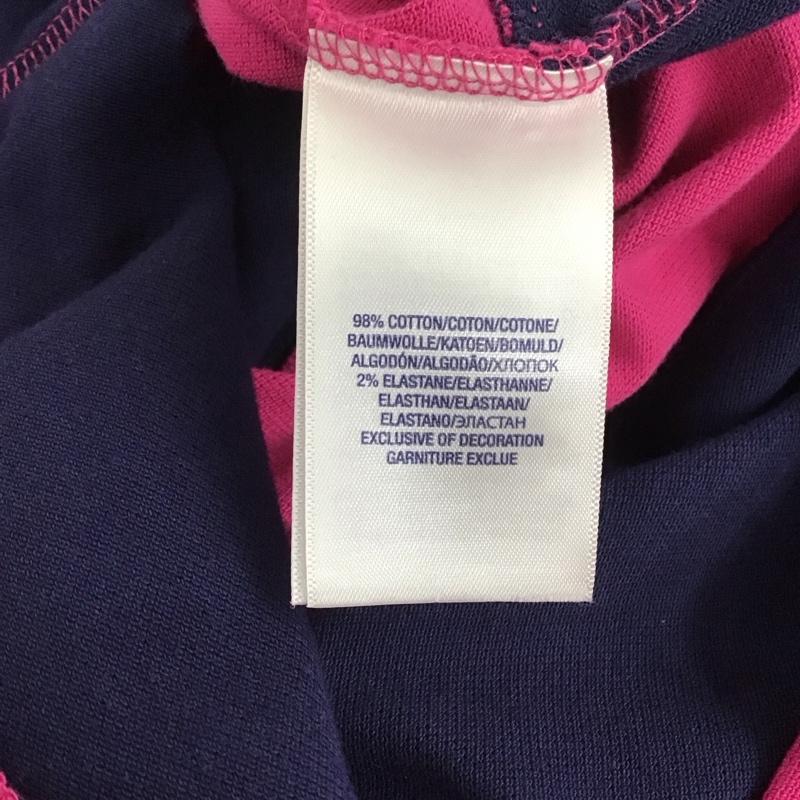 ラルフローレン RALPHLAUREN ワンピース ひざ丈スカート L ボーダー柄 X ロゴ、文字 桃 / ピンク / X 紺 / ネイビー / ガールズ USED 古着 中古 10132762