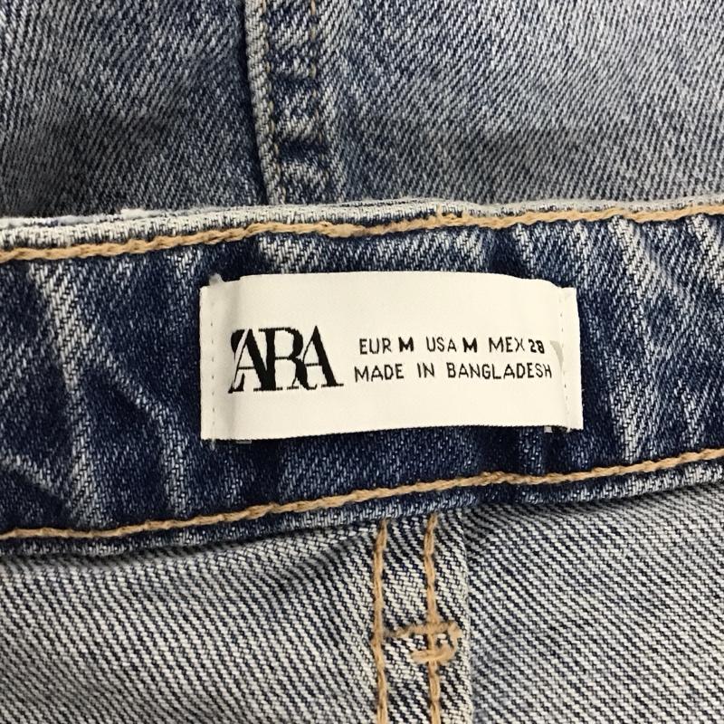 ザラ ZARA スカート ひざ丈スカート デニムスカート M 無地 水色 / ライトブルー / レディース USED 古着 中古 10137163