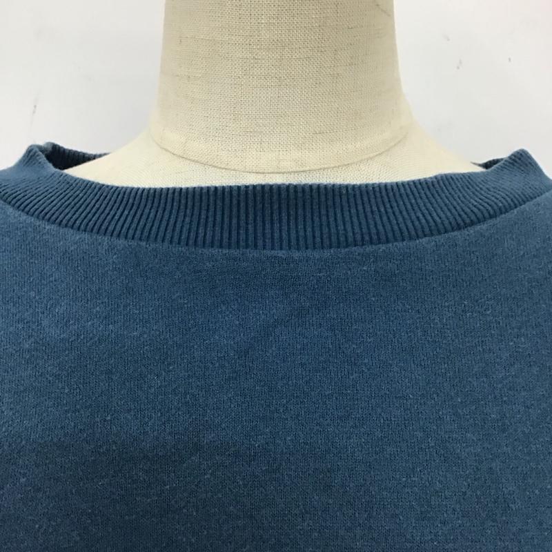 チャンピオン Champion トレーナー 七分袖 CWSN013R ワイド ビッグスウェット M ロゴ、文字 青 / ブルー / レディース USED 古着 中古 10114785