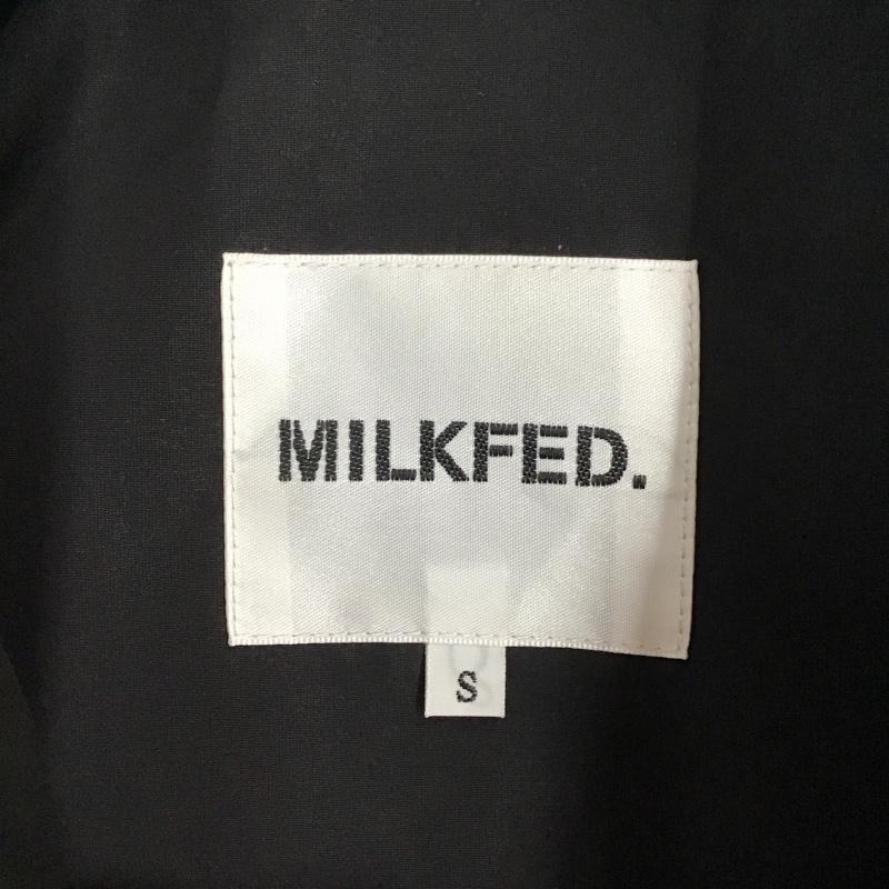 ミルクフェド MILKFED. ジャケット、上着 ジャケット、ブレザー 03183537 LOGO TAPE LONG JACKET S ロゴ、文字 黒 / ブラック / レディース USED 古着 中古 10116960