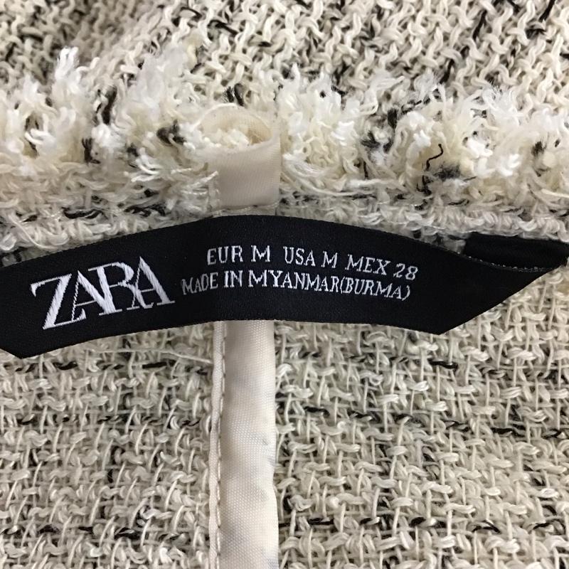 ザラ ZARA ジャケット、上着 ジャケット、ブレザー 長袖ジャケット ノーカラージャケット 前開きジャケット M 総柄 マルチカラー / マルチカラー / レディース USED 古着 中古 10121666