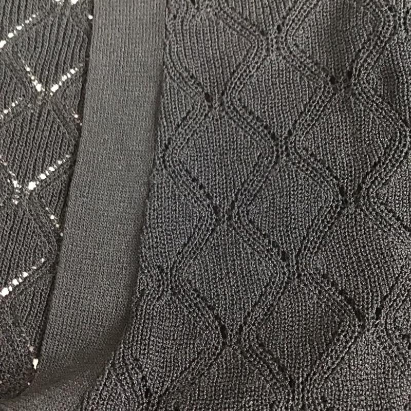 ザラ ZARA カーディガン 半袖 Vネック 五分袖 M 黒 / ブラック / レディース USED 古着 中古 10109658