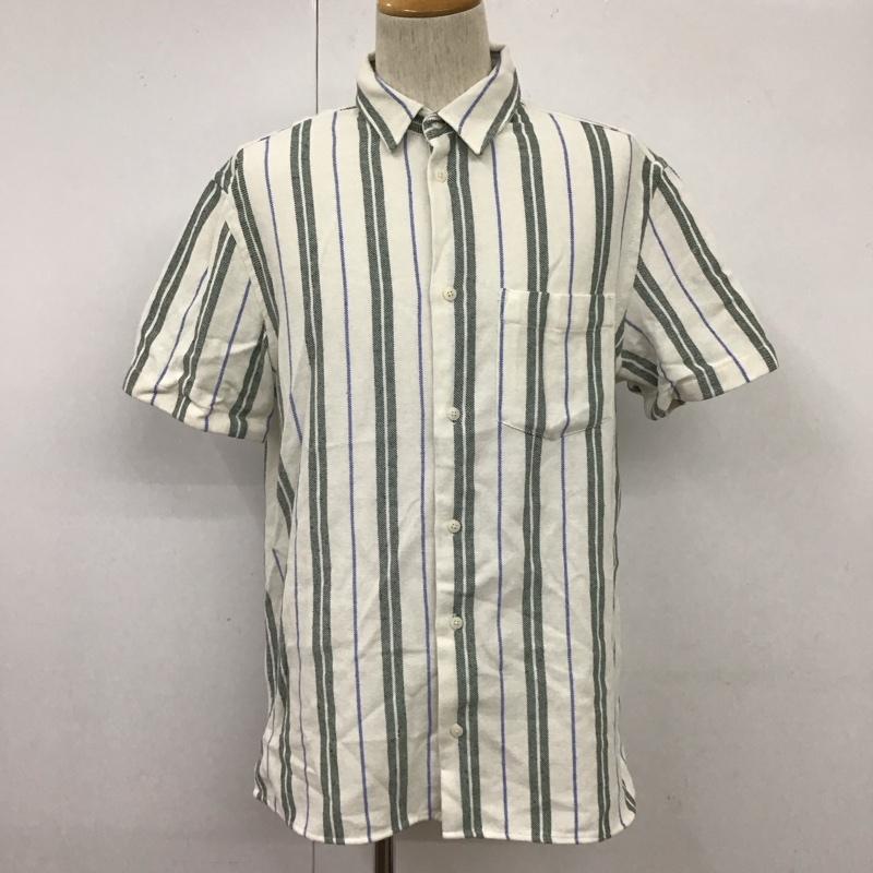 ザラ ZARA シャツ、ブラウス 半袖 半袖シャツ カラーシャツ 半袖カットソー ストライプシャツ L ストライプ マルチカラー / マルチカラー /  メンズ USED 古着 中古 10110398