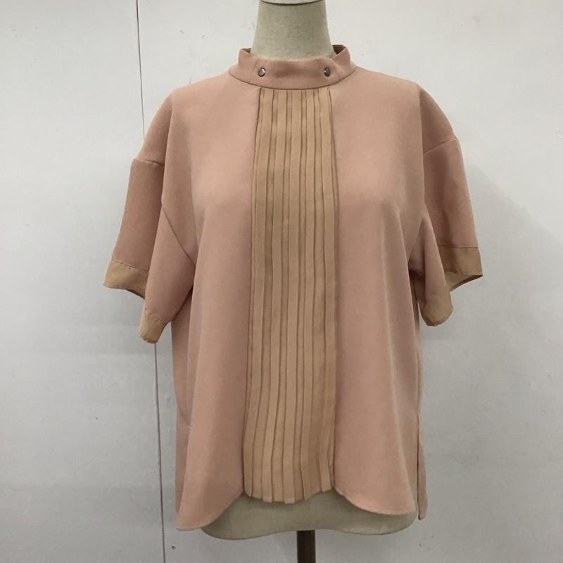 ユナイテッドトウキョウ UNITED TOKYO カットソー 半袖 500202005 プリーツフライス ブラウス 0 無地 桃 / ピンク /  レディース USED 古着 中古 10110883