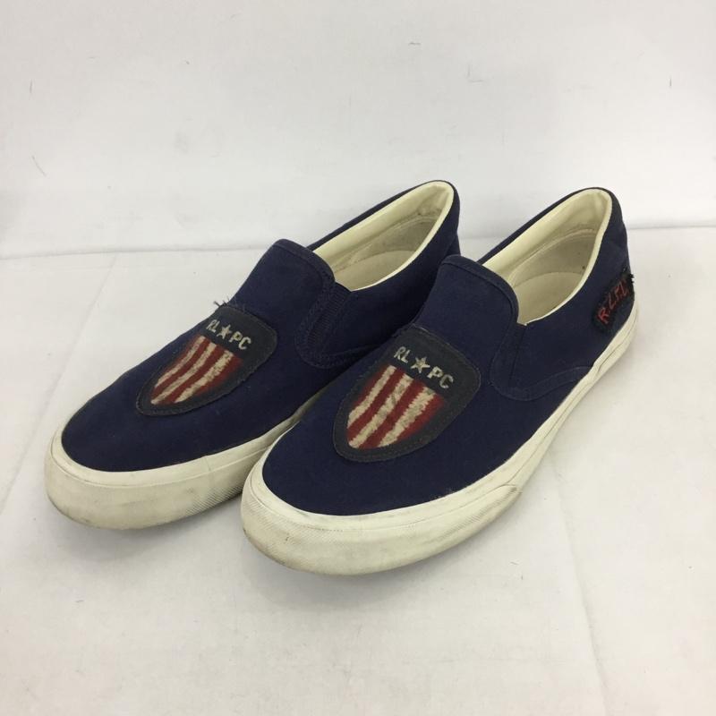 ポロラルフローレン POLO RALPH LAUREN スリッポン スリッポン 9.5D ロゴ、文字 紺 / ネイビー / メンズ USED 古着 中古 10131035