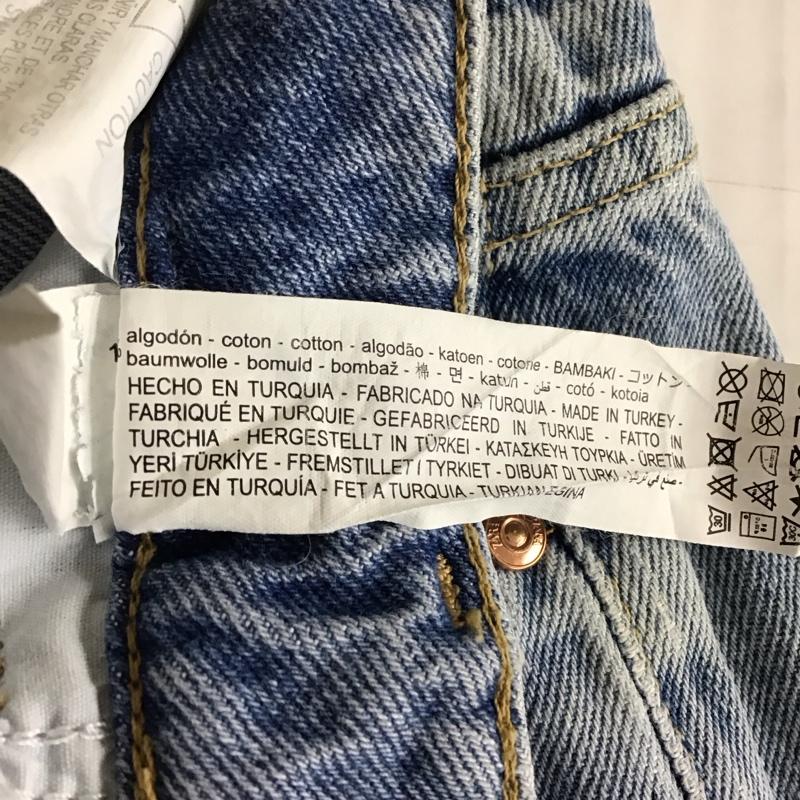 ザラ ZARA パンツ デニム、ジーンズ デニムパンツ ストレートパンツ ワイドパンツ カジュアルパンツ 36 無地 インディゴ / インディゴ / レディース USED 古着 中古 10117948