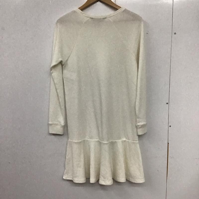 ポロラルフローレン POLO RALPH LAUREN ワンピース ロングスカート 長袖ロングワンピース スウェットワンピース クルーネック L プリント 白 / ホワイト / レディース USED 古着 中古 10136114