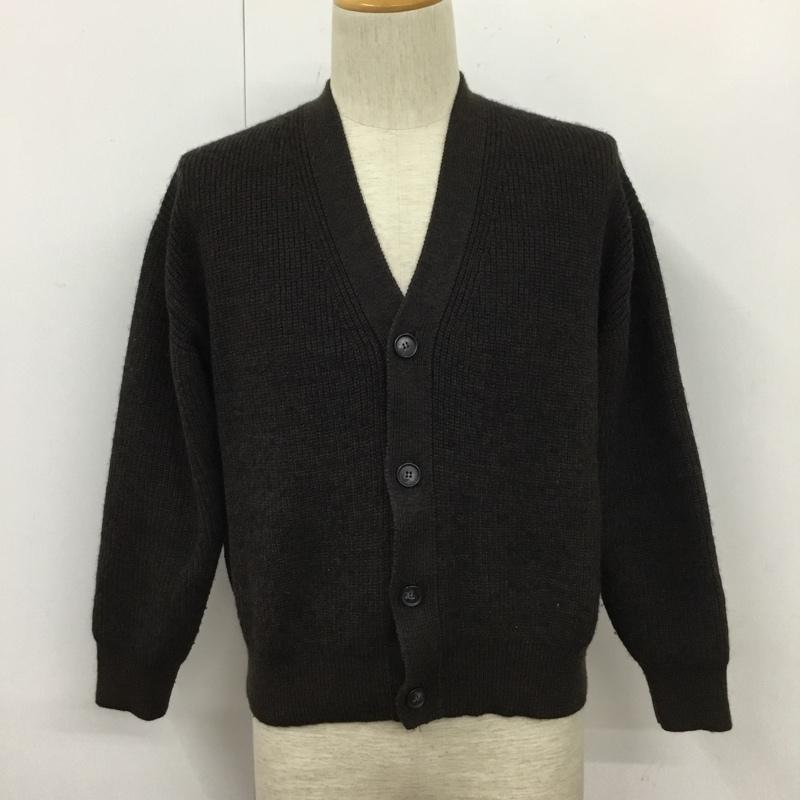 アダムエロペ ADAM ET ROPE カーディガン 長袖 長袖カーディガン 長袖ニットカーディガン 前開きボタン M 無地 茶 / ブラウン / メンズ USED 古着 中古 10110022