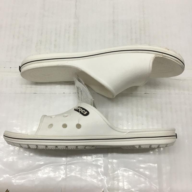 クロックス crocs サンダル サンダル クロックバンドスライド タグ付 23.0cm 無地 白 / ホワイト / レディース USED 古着 中古 10119318