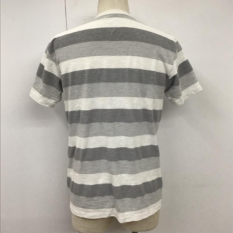 ザノースフェイス THE NORTH FACE Tシャツ 半袖 NT11898 半袖ボーダーTシャツ プリントTシャツ 半袖カットソー M ボーダー柄 白 / ホワイト / X 灰 / グレー / メンズ USED 古着 中古 10110391