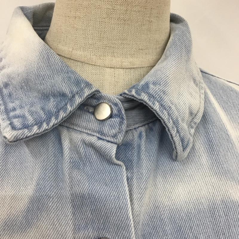 ジーナシス JEANASIS シャツ、ブラウス 長袖 js063924aa BIGシャツ ジャケット 長袖シャツ デニムシャツ 34 無地 インディゴ / インディゴ / レディース USED 古着 中古 10107087