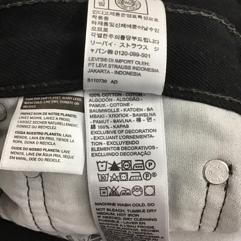 リーバイストラウスアンドコー Levi Strauss & co. パンツ デニム、ジーンズ デニムパンツ スリムパンツ カジュアルパンツ 29インチ 無地 黒 / ブラック /  メンズ USED 古着 中古 10128657