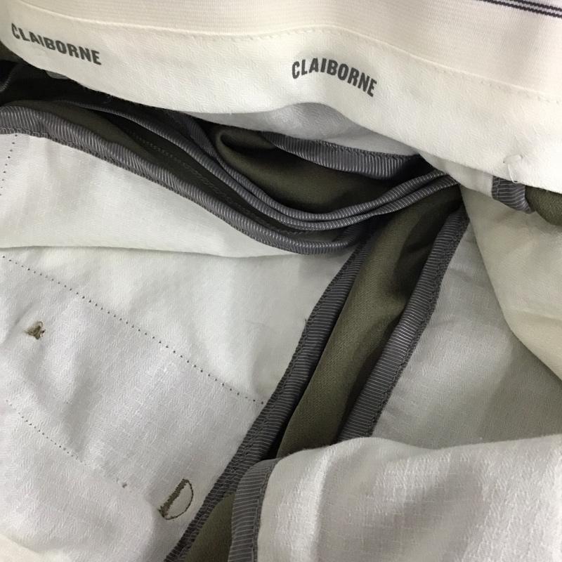 古着 USED パンツ スラックス claiborneスラックスパンツ ワイドパンツ センタータックパンツ 34 無地 カーキ / カーキ / メンズ USED 古着 中古 10131486
