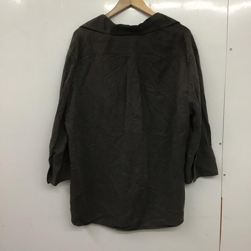 ザラ ZARA シャツ、ブラウス 長袖 M 無地 チャコールグレー / チャコールグレー / レディース USED 古着 中古 10139397