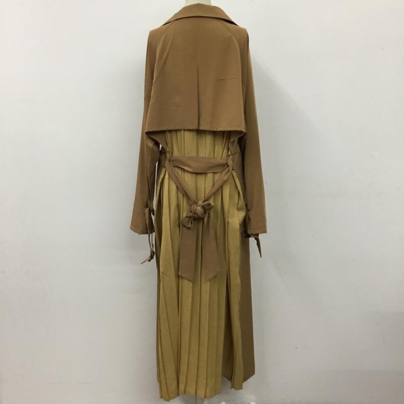 リエディ Re:EDIT ジャケット、上着 ジャケット、ブレザー ロングジャケット カラージャケット ラグラン アウター M 無地 茶 / ブラウン / レディース USED 古着 中古 10115812