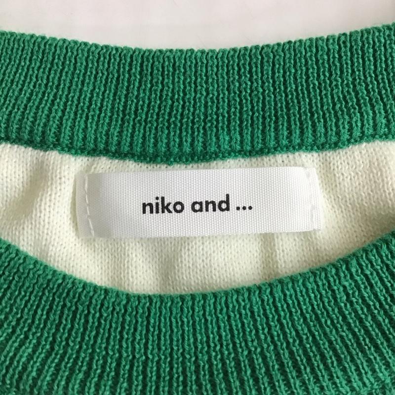 ニコアンド niko and... カットソー 半袖 半袖カットソー プリントTシャツ クルーネックカットソー FREE ロゴ、文字 オフホワイト / オフホワイト / レディース USED 古着 中古 10117926