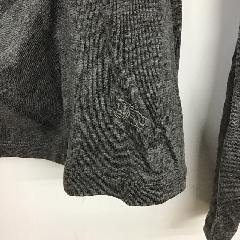 バーバリーロンドン Burberry London カットソー 長袖 FA072-638-06 カシュクール 襟付き 2 ワンポイント 灰 / グレー / レディース USED 古着 中古 10129210